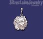 Sterling Silver DC Lion Head Charm Pendant