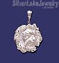 Sterling Silver DC Big Lion Head Charm Pendant