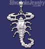 Sterling Silver DC Big Scorpion Charm Pendant