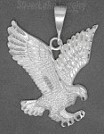 Sterling Silver Diamond-Cut Big Eagle Charm Pendant