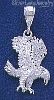 Sterling Silver DC Striking Eagle Charm Pendant