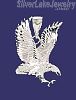 Sterling Silver DC Striking Eagle Charm Pendant