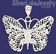 Sterling Silver DC Big Filigree Butterfly Charm Pendant