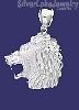 Sterling Silver DC Lion Head Charm Pendant