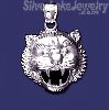 Sterling Silver DC Tiger Head Charm Pendant