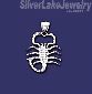 Sterling Silver DC Big Scorpion Charm Pendant