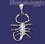 Sterling Silver DC Big Scorpion Charm Pendant