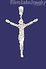 Sterling Silver DC Big Jesus Christ Crucifix Charm Pendant