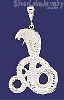 Sterling Silver DC Very Big Snake Cobra Charm Pendant