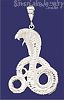 Sterling Silver DC Snake Cobra Charm Pendant