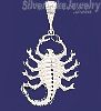 Sterling Silver DC Big Scorpion Charm Pendant