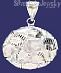 Sterling Silver DC Big Football Soccer ball Charm Pendant