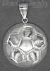 Sterling Silver Large DC Football Soccer ball Charm Pendant