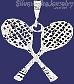 Sterling Silver DC 2 Tennis Racquets Charm Pendant