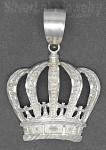 Sterling Silver DC Big Crown w/Four Crosses Charm Pendant