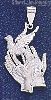 Sterling Silver Diamond-Cut Big Hands Releasing Dove Charm Pendant