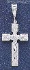 Sterling Silver Dia-Cut Cross Charm Pendant