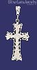 Sterling Silver Dia-Cut Cross Charm Pendant