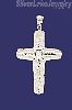 Sterling Silver Dia-Cut Cross Charm Pendant