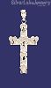 Sterling Silver Dia-Cut Cross Charm Pendant