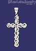 Sterling Silver Dia-Cut Cross Charm Pendant