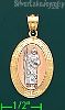 14K Gold Saint Jude Stamp Charm Pendant