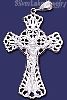 Sterling Silver DC Filigree Cross Crucifix Charm Pendant