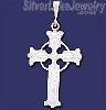 Sterling Silver DC Cross w/Circle Charm Pendant