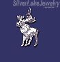 Sterling Silver Moose Elk Animal Charm Pendant