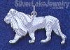 Sterling Silver Lion Feline Animal Charm Pendant