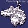 Sterling Silver Horse Head Animal Charm Pendant