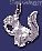 Sterling Silver Squirrel Animal Charm Pendant