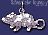 Sterling Silver Mouse Rat Animal Charm Pendant