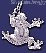 Sterling Silver Frog Toad Animal Charm Pendant