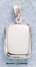Sterling Silver High Polished Rectangular Locket