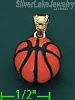 14K Gold 3D Basketball Enamel Charm Pendant