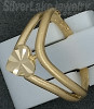 14K Gold Split Shank Diamond-Cut Heart Ring size 7