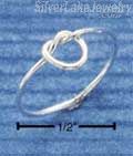 Sterling Silver Wire Love Knot Ring Size 4