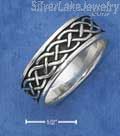 Sterling Silver 7mm Antiqued Celtic Braid Band Ring Size 8