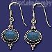 Sterling Silver Genuine American Indian Turquoise Earrings