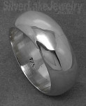 Sterling Silver Wedding Band Ring 9.5mm sz 11