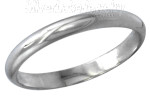 Sterling Silver Wedding Band Ring 3mm sz 5