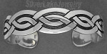 Sterling Silver Celtic Cuff Bangle 14mm
