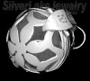 Sterling Silver 4-Picture Photo Ball Openwork Design Locket Char