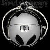 Sterling Silver 2-Picture Photo Ball Openwork Design Locket Char