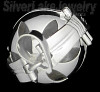 Sterling Silver 4-Picture Photo Ball Openwork Design Locket Char