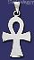 Sterling Silver Ankh Ansate Cross Charm Pendant