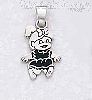 Sterling Silver Girl Charm Pendant