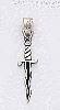 Sterling Silver Dagger Charm Pendant