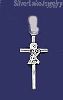 Sterling Silver Cross Child Praying Charm Pendant